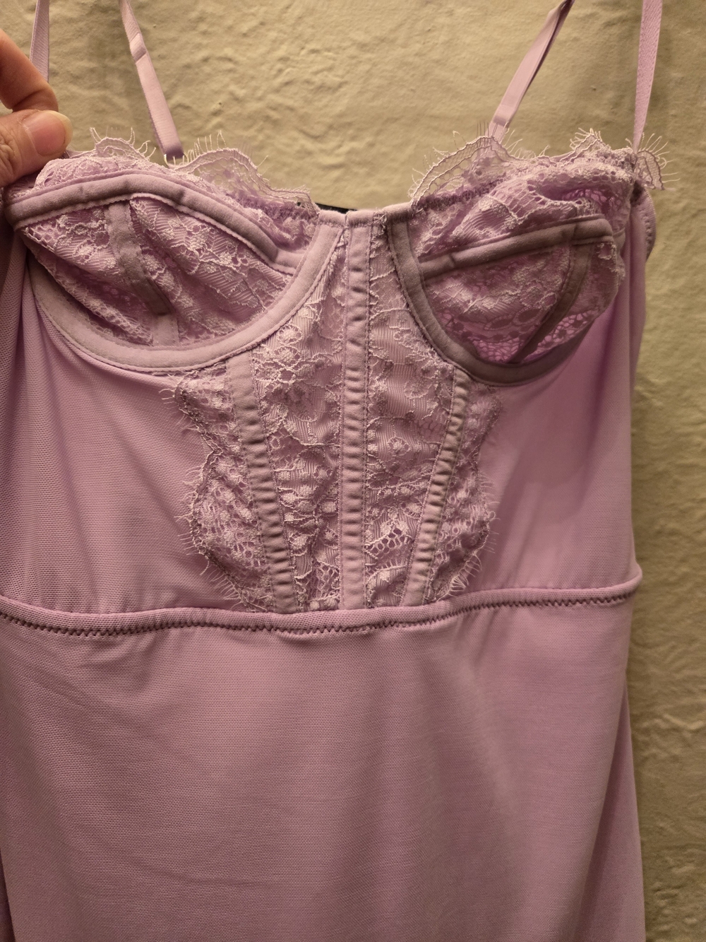 NWT Urban Outfitters Lavender Lace Bustier Mini Dress XS Fairycore - Picture 11 of 13